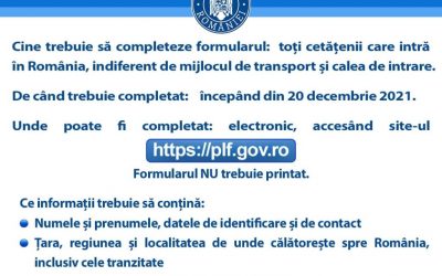 Informații despre introducerea Formularului digital de intrare în România și întrebări și răspunsuri frecvente referitoare la acesta